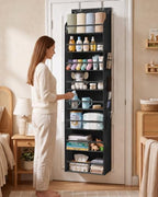 STORAGE MANIAC Over Door Organizer Hanging Shelves Large Clear Deep Pockets - Image 2