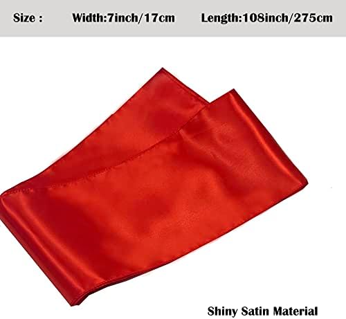Red Satin Chair Sashes Bows for Chair,7x108inchs,50pcs - Image 5