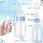 TrelaCo 20 Pcs Bottle Chug Game, Elephant Theme Baby Shower Favors, Blue - Image 3
