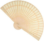 Sandalwood Hand Fans Set of 50 Folding Wedding Favor Gifts abanicos - Image 3