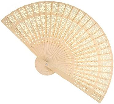 Sandalwood Hand Fans Set of 50 Folding Wedding Favor Gifts abanicos - Image 3