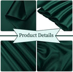 fani 120 PCS Satin Chair Sashes, 7x78 Inch, Emerald Green - Image 3