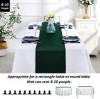SiinvdaBZX 24 Pcs Green Satin Table Runner 12 x 108 inches Long - Image 3