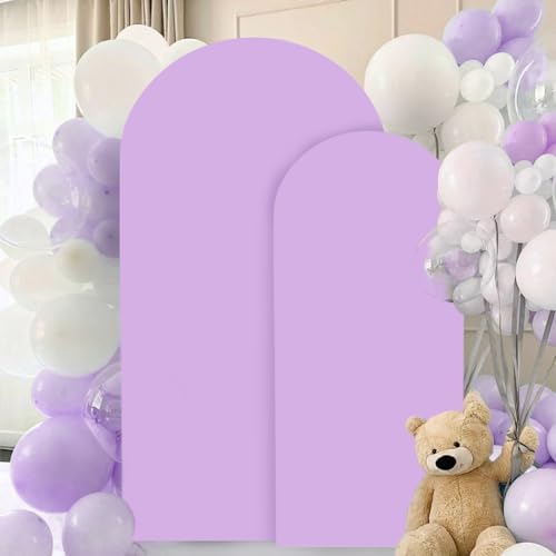 FANPROMS Arch Backdrop Cover Set of 2 Lavender 6FT 7.2FT Wedding Arch Cover for Arch Cover Set of 2 Balloon Arch Backdrop Cover for Parties - Image 6