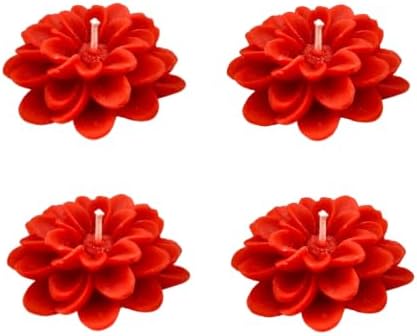 Giftsupstore Wedding Favor Guest Bulk – 75 Set of Scented Lotus Shaped Candle Party Favors – Custom Baby Shower Gifts, Bridal Shower & Personalized Bachelorette Party Favors for Adults - Red by GiftUp