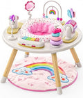 Little Acorn, 4-in-1 Baby Activity Center | Montessori-Inspired Design | 8 Interactive Toys | Tummy Time, Exersaucer & Toddler Table | Shower Gift | Essential (Rainbow) by littleacorn