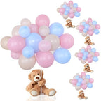 Bear Baby Shower Decorations, 185 Balloon Kit,Pink, Blue, Tea White by Meooeck