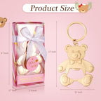 package of 24 Bear shower bottle openers, Baby shower bottle openers, baby shower gifts, gifts for guests（pink） - Image 2