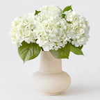 ZYTUYO 4PCS White Artificial Flowers Hydrangea 20" Real Touch Latex Faux Hydrangeas Silk Flowers with Green Leaves Stems for Short or Tall Vase Table Party Center Fake Bouquet Decor by ZYTUYO