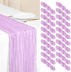 Showgeous 20 Pack Lilac Purple Cheesecloth Table Runner, 17 x 108 Inches by Showgeous