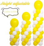 2‑Set Matte White Yellow Balloon Column Kit for Birthday&Baby Shower Party - Image 7