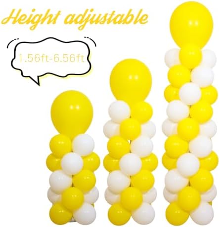 2‑Set Matte White Yellow Balloon Column Kit for Birthday&Baby Shower Party - Image 7