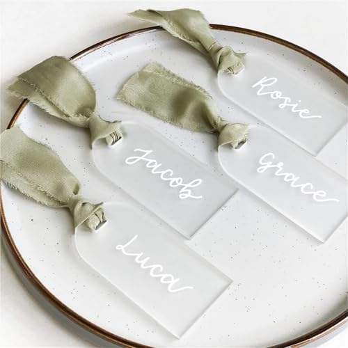 50Pcs Acrylic Place Cards for Wedding Seating Blank DIY Hanging Signs - Image 5