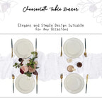 Showgeous 16 Pack White Cheesecloth Table Runner 17 x 108 Inch - Image 5