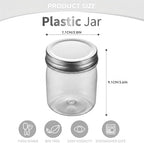 novelinks 8 oz Plastic Mason Jars and Clear Plastic Jars with Lids 8 oz - Image 2