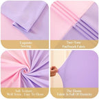 Pink and Lavender Arch Backdrop Cover 7.2FT 6.6FT 6FT Arch Covers Stretchy Backdrop Set of 3 Wedding Arch Cover Spandex Fitted Double-Color Fabric Arch Covers for Party Baby Shower Birthday Decoration - Image 5