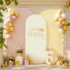 Cream Nude Champagne Arch Backdrop Covers Set of 3 Wedding Arch Covers Stretchy Backdrop Baby Shower Birthday Party Arches Cover 6FT 6.6FT 7.2FT Arch Stand Cover Spandex Bridal Shower Decoration by LittleFunny
