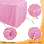 Obstal 2 Pack Table Clothes for 8 Foot Rectangle Tables, Pink - Image 4