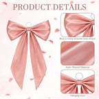 Crowye 7 Pcs Giant Satin Bow Decor, Large Pink Backdrop Decor - Image 3