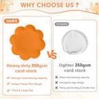 350 Pcs Fall Orange and White Paper Plates and Napkins Set, Serve 50 Guests - Image 4