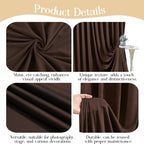 40ft x 10ft Brown Backdrop Curtains, Brown Drapes for Backdrop Fabric - Image 3
