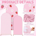 Foilswirl 34 Pcs Strawberry Arch Backdrop Covers Party Decor Set - Image 4