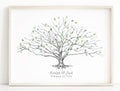 Guestbook Tree with Heart in Tree Trunk Guestbook for Weddings, Low Oak, Fingerprint Guest Book, Alternative Guestbook by Magic+Wand+Ink