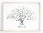 Guestbook Tree with Heart in Tree Trunk Guestbook for Weddings, Low Oak, Fingerprint Guest Book, Alternative Guestbook by Magic+Wand+Ink