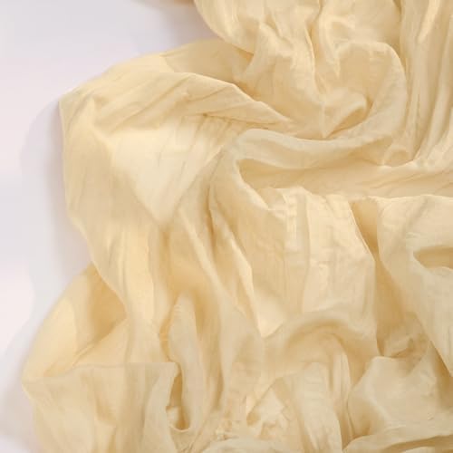 DeZerlor Champagne Cheesecloth Table Runners 12 Pack Summer Boho Runners - Image 3