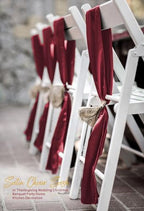 120 PCS Burgundy Satin Chair Sashes, 7 x 108 Inch - Image 7
