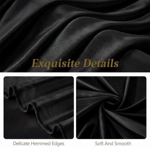 Large Black Bow Decor, 24x16x79 Inches Big Silky Ribbon Bows for Room Wall Door Decorations Oversized Coquette Stain Bow Party Decorations for Halloween Birthday Bridal Baby Shower Wedding Backdrop - Image 5