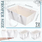 Glenmal 72 Pcs Baskets for Gifts Waterproof Empty Kraft Basket Bulk,White - Image 2