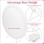Fomcet 7.2ft Round Backdrop Stand White Circle Arch Metal Wedding Arch - Image 3