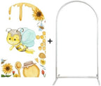 Cute Honey Bee Arch Stretchy Fabric Covers Honey Honeypot Arched Stand Cover for Birthday Party Baby Shower Decoration Props(Cover+Arch Stand) - Image 2