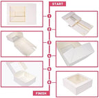 NPLUX Bundle of Gold Bakery Boxes and White Bakery Boxes for Birthday Baby Shower Party - Image 7