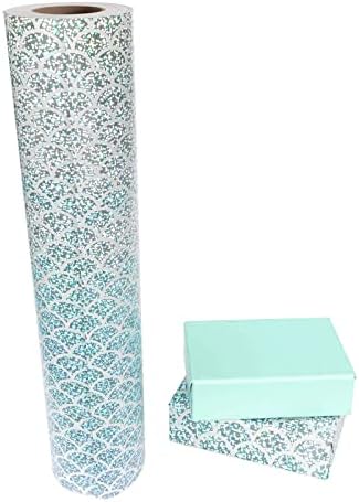 WRAPAHOLIC Jumbo Reversible Mermaid Wrapping Paper - 24 Inch X 100 Feet Jumbo Roll Scale with Colorful Foil Design, Perfect for Birthday, Baby Shower, Mermaid Party - Image 2