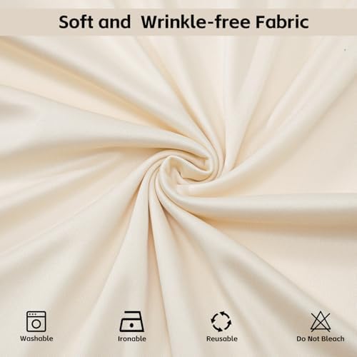 20x10FT Ivory Backdrop Curtains for Wedding Parties, Wrinkle Free Photo Backdrop Curtains for Wedding Birthday Party Baby Shower, Fabric Drape with Rod Pockets 5ft x 10ft, 4 Panels - Image 5