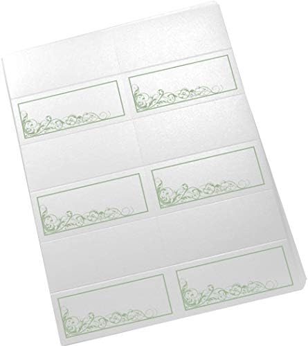 Scribble Vintage Swirl Printable Place Cards, Sage, Set of 150 (25 Sheets) - Image 3
