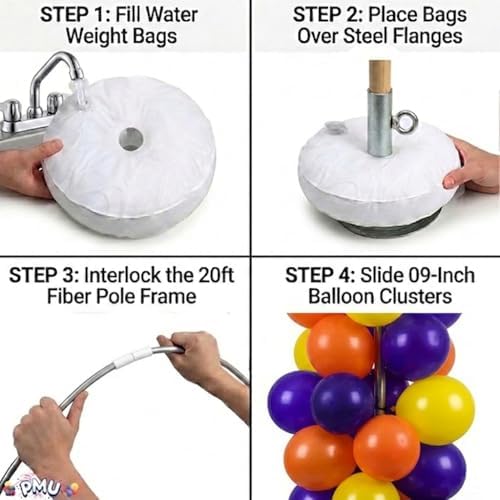 PMU DIY Professional Balloon Arch Deluxe Kit (Multicolor) Balloon Garland for Party Decoration, Decoration Kit for Birthday Party, Wedding, Graduation, Baby Shower (41692-61646) Pkg/1 - Image 6