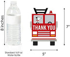 Big Dot of Happiness Fired Up Fire Truck - Shaped Thank You Cards - Firefighter Firetruck Baby Shower, Birthday Party Thank You Note Cards with Envelopes - Set of 12 (Pack of 2) - Image 5