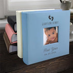 Personalized Engraved Baby Feet Leatherette Photo Album, First Birthday Gift, Baby Scrapbook - Image 5