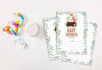 Pack of 30, Boy/Girl Baby Shower Party Collection, Baby Shower Invitation Cards, Fill in the Blank Invites WIth Envelopes, Fox Theme Party Supplies-a - Image 4
