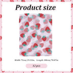 12 Pcs 29x70 Inch Strawberry Shiny Glitter Tulle Table Runner, Pink Lace Tablecloth for Cake Birthday Party Wedding Baby Shower Christmas Decorations - Image 2