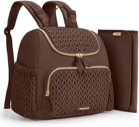mommore Diaper Bag Backpack, Stylish Mini Baby Bag with Changing Pad by mommore