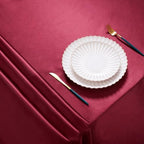 6 Pack Satin Table Cover Rectangle, 60 x 102 Inches, Burgundy - Image 3