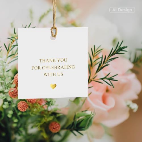 joycraft 50 Thank You for Celebrating with Us Tags with Gold Foil (Pack of 4) - Image 6