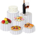 6 Pcs Buffet Risers Food Display for Buffet Table, Acrylic Foldable Cardboard Cake Stands for Dessert Cake Food Jewelry Parties Birthday Wedding Decoration by Ovveroche