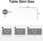 Pufogu Pink Tulle Table Skirt 9ft Tutu Ruffled Chiffon Tablecloth For Rectangle Wedding Baby Shower Girls Birthday Party and Cake Dessert Table Decorations(BrightRainbow, L9(ft), H30in) - Image 4