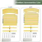 Wedding Arch Backdrop Stand Set of 2, Gold Metal, 7.3FT & 6FT - Image 5