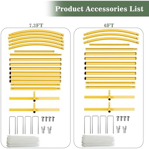 Wedding Arch Backdrop Stand Set of 2, Gold Metal, 7.3FT & 6FT - Image 5